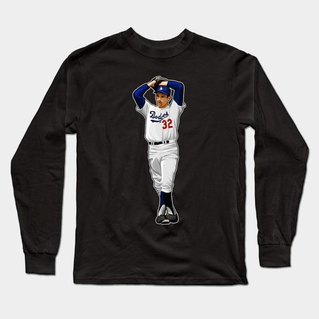 Sandy Koufax #32 Pitches Legend Long Sleeve T-Shirt by 40yards